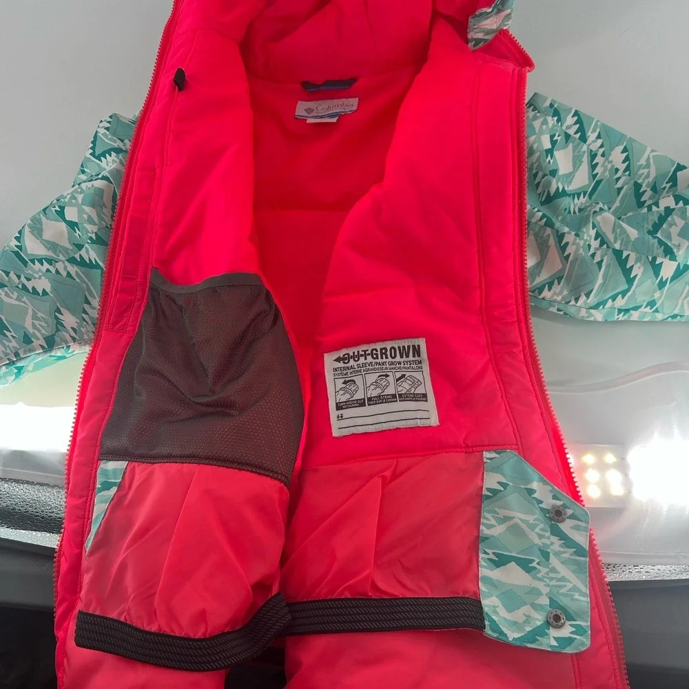 Columbia Girls Size L Omni-Tech Hooded Interchange Kids Ski Winter Jacket Size L